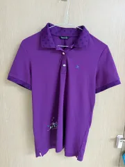 SNOOPYゴルフ ドット カラ パープル ポロTシャツ