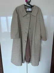 レディース ロングコート ツイード感 ベージュ