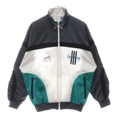 adidas (アディダス) 80S VINTAGE ヴィンテージ ロゴ刺繍 ジップアップ トラックジャケット グレー/グリーン