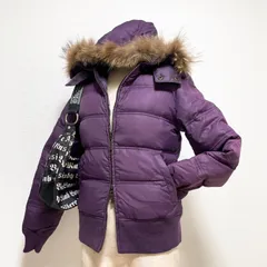 CECIL McBEE セシルマクビー フードファー付 ダウンジャケット アウター フェザー 長袖 レディース フリーサイズ パープル 紫 Y2K 平成ギャル 渋谷109 マクブリング ウィッシュコア グランジ 韓国系 日本感性コア Archive 00s