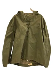 ミリタリー Military 40s 40's 40年代 U.S.NAVY  アメリカ軍 デッキレインパーカー ステンシル入り パーカ カーキ Lサイズ 101MT-5475のサムネイル