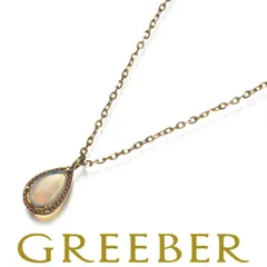 アガット ネックレス オパール ミルグレイン K10YG #183467