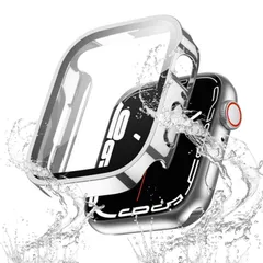 対応 Apple Watch ケース アップルウォッチ カバー Series SE2/SE/6/5/4 44mm 防水・防塵 Apple Watch カバー 3D直角エッジデザイン 日本旭硝子材 PC素材 軽量 指紋防止 傷防止 装着簡単(Series SE2