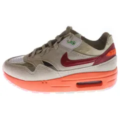 NIKE (ナイキ) ×CLOT AIR MAX 1 KISS OF DEATH クロット エアマックス1 キスオブデス ローカットスニーカー ベージュ/オレンジ キッズ US1Y/20cm DH2493-100