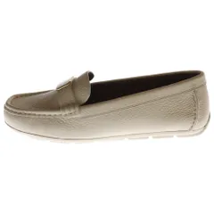 COACH (コーチ) MONA モナ ロゴプレート レザー ローファー ドライビング シューズ ホワイト レディース