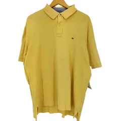 トミーヒルフィガー TOMMY HILFIGER 90s ロゴ刺繍 コットン 半袖ポロシャツ メンズ import：XL 