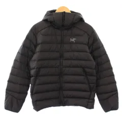 アークテリクス ARC'TERYX Thorium AR Hoody ソリウムARフーディ ダウンジャケット アウター ショート丈 ジップアップ フード ロゴ 刺繍 ワンカラー ナイロン S 黒 ブラック /BBのサムネイル