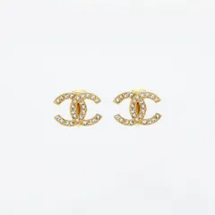 CHANEL シャネル イヤリング ココマーク ラインストーン 1954-1985年【中古】