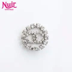 CHANEL シャネル ブローチ 00A 2000年 ココマーク ラインストーン【中古】