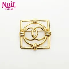 CHANEL シャネル ブローチ 2cc9 1994年 ココマーク スクエア【中古】