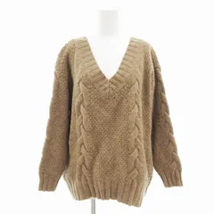スピック&スパン Spick&Span 美品 ニット セーター ウール Vネック 長袖 茶 ブラウン /VU△ 0328