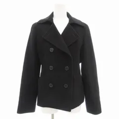 ナチュラルビューティーベーシック NATURAL BEAUTY BASIC ピーコート ショート アンゴラ混 M 黒 ブラック /GVのサムネイル