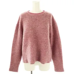 6 ROKU BEAUTY&YOUTH B&Y ロク ビューティーアンドユース PILE ZIP PULLOVER カットソー ニット 長袖 F ピンク /AT ■OS