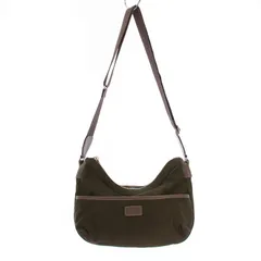 アニエスベー agnes b. ショルダーバッグ ナイロン レザー カーキ /BM