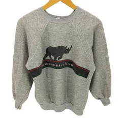 チャンピオン Champion 80S USA製 トリコタグ後期 企業ロゴプリント 裏起毛スウェット レディース import：L 