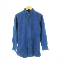 ポロ ラルフローレン POLO RALPH LAUREN シャンブレーシャツ 長袖 コットン インディゴ 14.5 S 青 ブルー /CK11 ■GY44