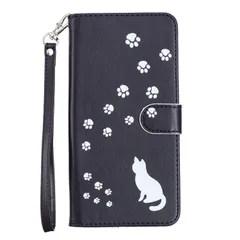 Sony Xperia 10 IV SOG07 SO-52Cケース手帳型 エクスぺリア 10 IV SOG07 SO-52C ケース カバー 手帳型 猫ちゃん 可愛いストラップ付き スタンド機能付き 財布型 スマホカバー マグネット付き カード収納 耐衝撃 全