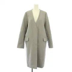 ユナイテッドアローズ UNITED ARROWS ノーカラーコート アウター ロング丈 ウール 38 グレー /BB