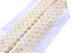 着物美人 送料込み 新品 半襟 刺繍 半襟刺繍 刺繍襟 半衿 かけ襟 成人式 振袖 振袖半襟 結婚式 披露宴 留袖 入学式 卒業式 七五三 宮参り 訪問着 附下 色無地 袴 着物半襟 着物襟 襟 【 白 金 扇面 】m335218E2