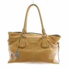トッズ TOD'S ハンドバッグ レザー ロゴチャーム 茶 ブラウン /BB