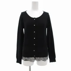 ミューカ MJUKA 美品 カーディガン ウール レース F 黒 ブラック /UO ■GY39のサムネイル