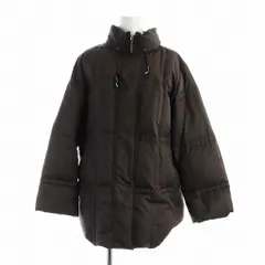 バーバリー ロンドン BURBERRY LONDON スタンドカラーコート ノバチェック ミドル 長袖 ロゴ フード付き ジップアップ 大きいサイズ 13 LL 茶 ブラウン ■GY18 /MQ