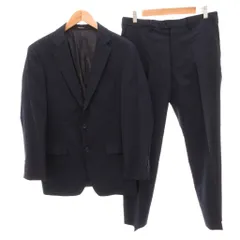 コムサメン COMME CA MEN セットアップ スーツ テーラードジャケット パンツ スラックス ストライプ 2B L 紺 ネイビー /FF