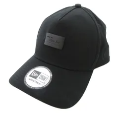 ニューエラ NEW ERA タグ付き キャップ 9FORTY A-FRAME メタルプレート ロゴ刺しゅう ブラック /UO