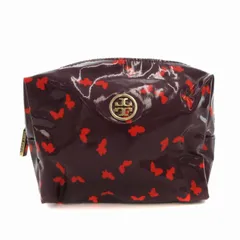 トリーバーチ TORY BURCH ポーチ 小物入れ 総柄 ロゴ金具 紫 パープル /FT