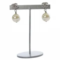 シャネル CHANEL フェイクパールピアス ココマーク シルバー色 B14V