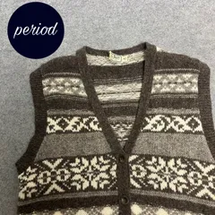 P2850 80s L.L.Bean ノルディック柄　ウールベスト　USA製