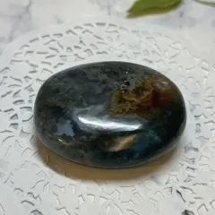 【E17004】モスアゲート　ペブル　インド　メノウ アゲート 天然石  原石 磨き石