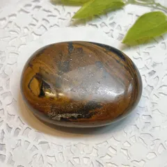 【E16986】タイガーアイ　ペブル　虎目石　天然石　磨き石　Tiger'sEye