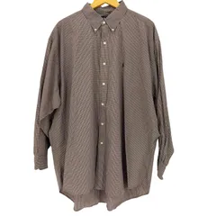 ラルフローレン RALPH LAUREN 90s BLAKE ミジンチェック ポニー刺繍 長袖ボタンダウンシャツ メンズ import：XXL 