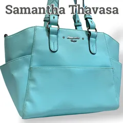 Samantha Thavasa サマンサタバサ　ハンドバッグ　手提げ　水色　レザー　本革　お出かけ　普段使い　日常使い　レディース　通勤　通学　おでかけ　おしゃれ　カバン　鞄　かばん　ブランド