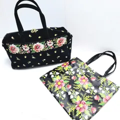 FEILER フェイラー ボストンバッグ ムーンライトフラワー & ビニールコーティング トートバッグ