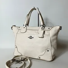 2511-430｜コーチ 2WAYハンドバッグ レザー ホワイト