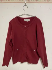 ROPE PICNIC リブニット カーディガン ボルドー ワインレッド 38 レディース