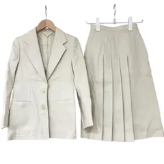 ZM1698  LA MODE ROPE  ラモードロペ　リネン　スカートスーツ　セットアップ　麻　ベージュ系　レディース　サイズ 6