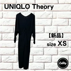 【新品タグ付き】UNIQLO Theory ユニクロ セオリー Vネックワンピース ブラック サイズXS