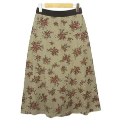 サニークラウズ Sunny Clouds スカート フレア ロング 花柄 MP 緑 グリーン カーキ