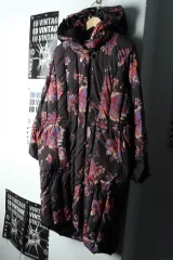 W(M) オイリリー ダウン アウター ジャケット ダックダウン フラワー Long ロング-164FD