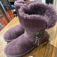 ugg アグ 中ボア ブーツ パープル 紫 サイズ23cm A-1124