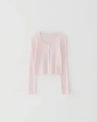 (未開封)ショップ・リーズ 더위시 ベース スリム カーディガン ベビーピンク (クロップド)