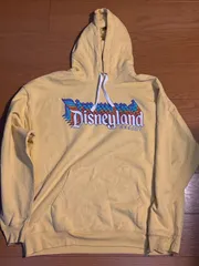 Disney ディズニー　パーカー　イエロー　XL  レトロ　スウェット　ビンテージ　ヴィンテージ　ミッキーマウス　ミッキー