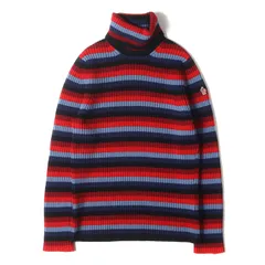 MONCLER モンクレール ニット マルチカラー サイズ:L | マルチボーダー タートルネック ウール ニット | MONCLER GRENOBLE | トップス セーター【メンズ】【中古】