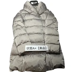 【美品】アマカ AMACA ダウンコート ショールカラー ロング丈 ベージュ サイズ38 ダウン90%