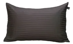 【人気商品】Mサイズ ピロケース チャコールグレイ レジーナ サテンストライプカバー HS11050-139 ホテルスタイル