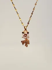 レディース ネックレス ジュエリー　ダイヤモンド金魚 鎖骨チェーン#X008-0