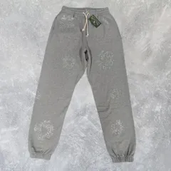 正規品 Denim Tears デニムティアーズ×スワロフスキー Swarovski グレー 花柄 スウェットパンツ ロングパンツ ストリートファッション メンズ ユニセックス